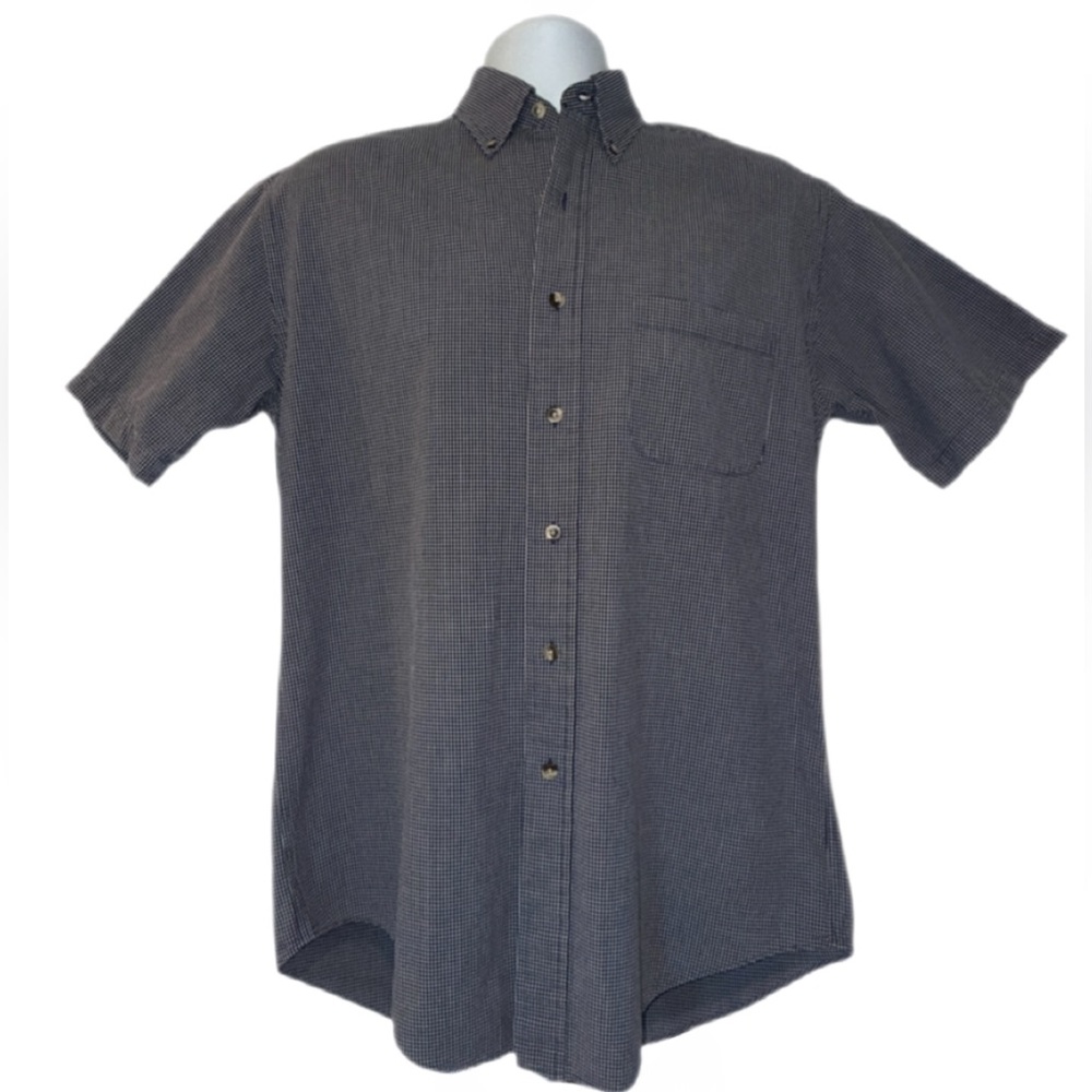 Brooks Brothers Short Sleeve Sport Shirt Men’s Size Small Navy Check